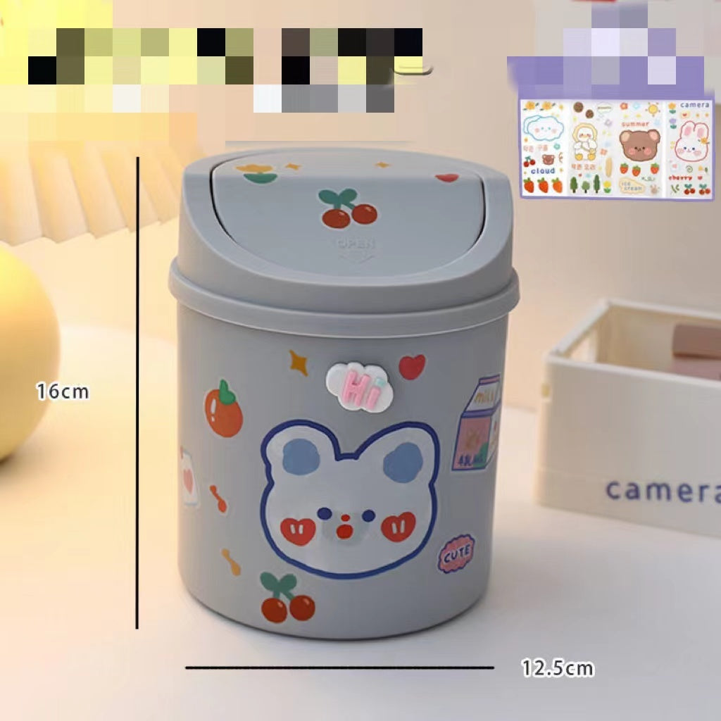 Mini bear desktop trash can