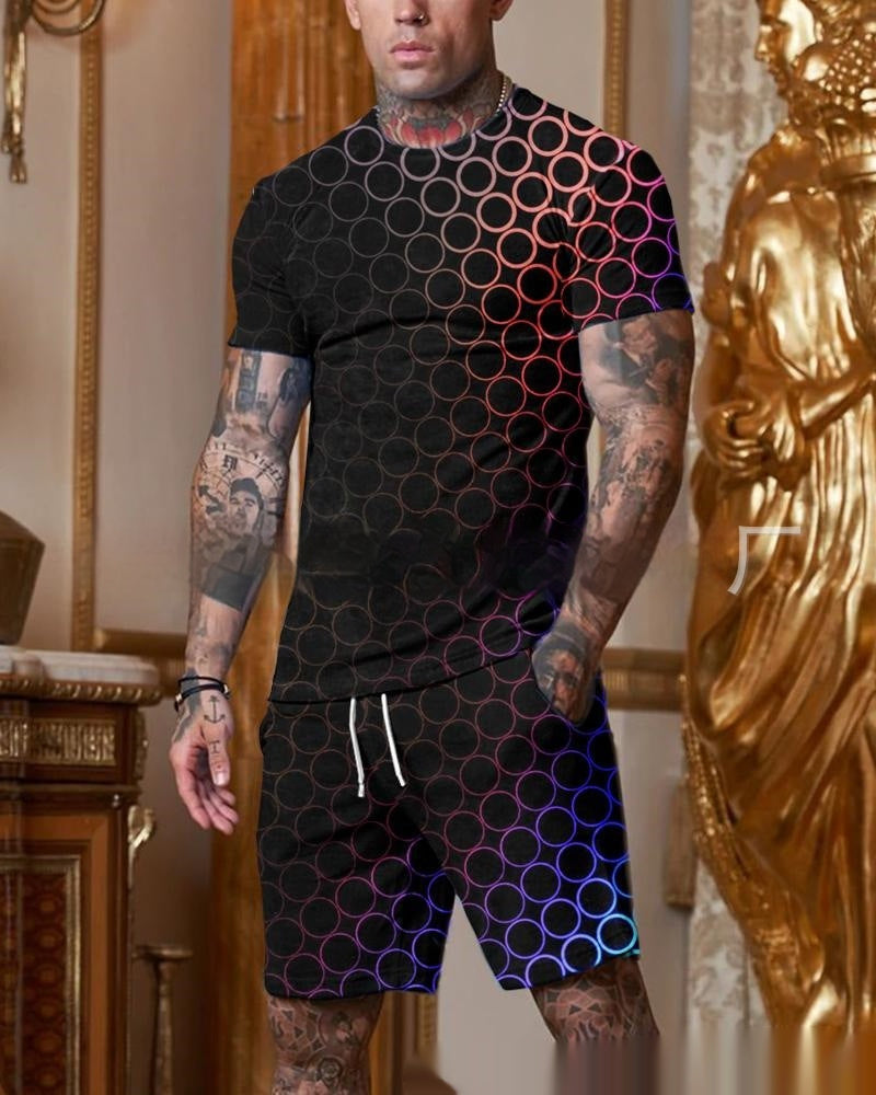 conjunto de 2piezas manga corta con estampado
