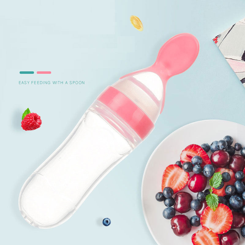 Silicone baby bottle spoon