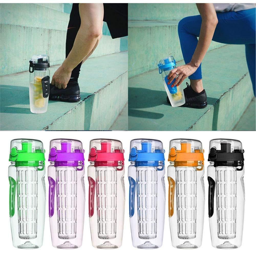 Botella de agua con Infusor de fruta  o te frio de plástico 1L