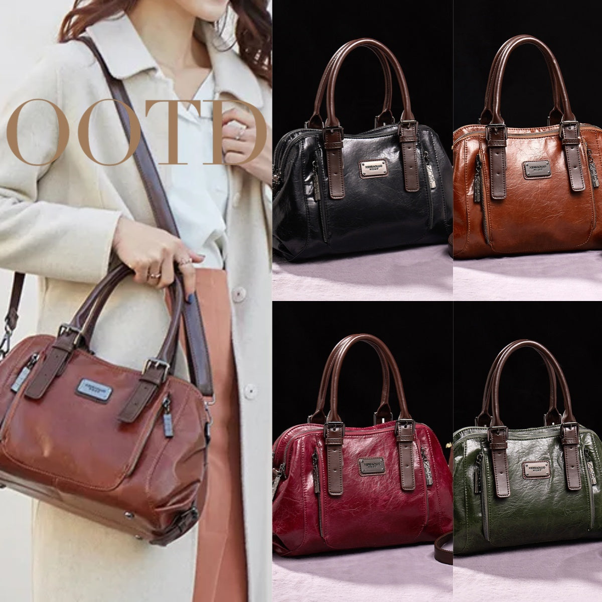 Bolsos de mano de piel para mujer