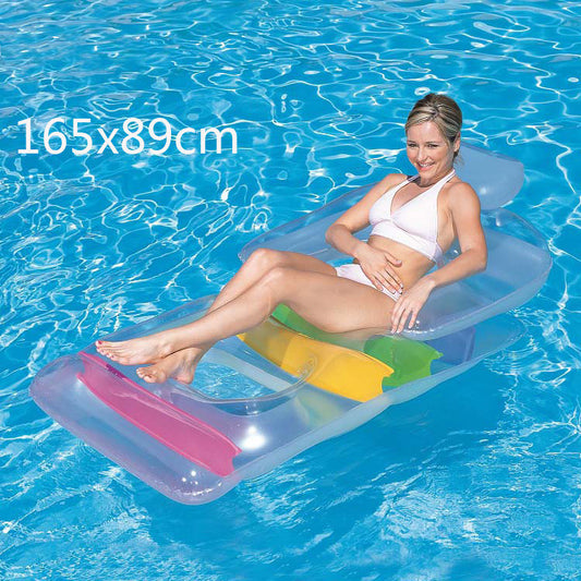 Tumbona Flotante con reposa brazos y respaldo Inflable para playa y piscina