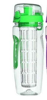 Botella de agua con Infusor de fruta  o te frio de plástico 1L