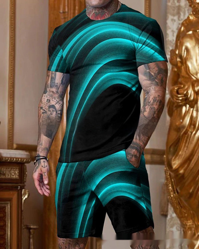 conjunto de 2piezas manga corta con estampado