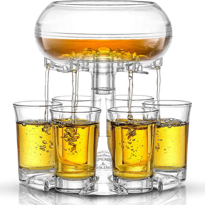 Dispensador de chupitos con 6 vasos ideal para fiestas