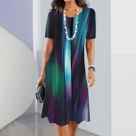 Vestido de verano para mujer talla grande