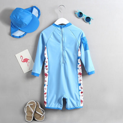 Traje de baño de una pieza para niño con protección solar
