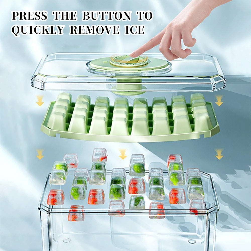 Creative Quick Release Ice Cube Tray Silicone Molds