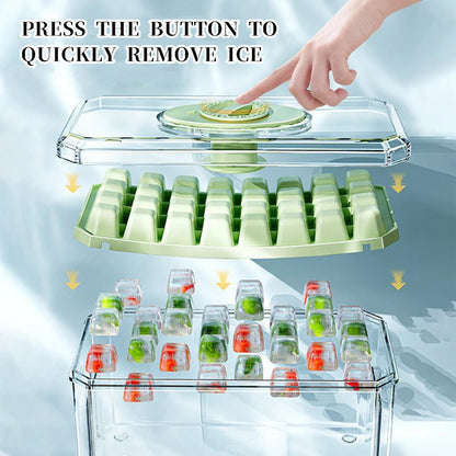 Creative Quick Release Ice Cube Tray Silicone Molds