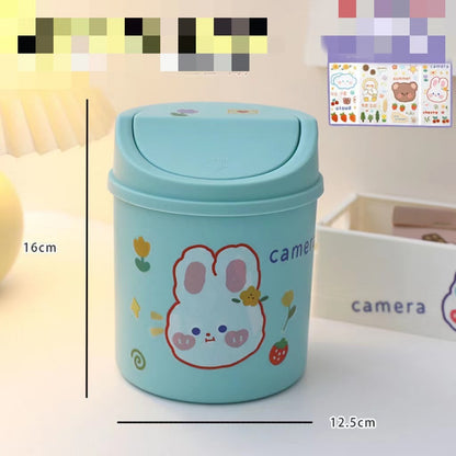 Mini bear desktop trash can
