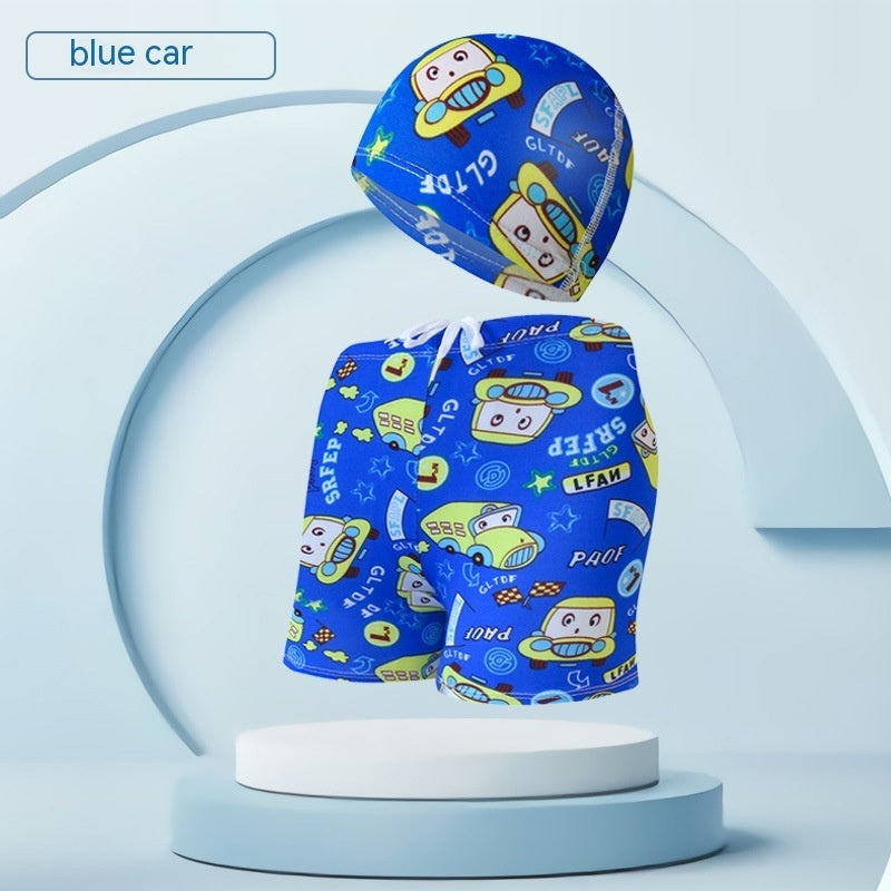 Children's swimsuit with swim cap, ideal for beach holidays