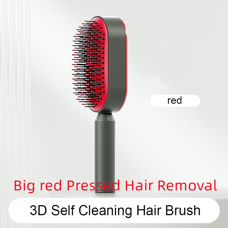 Self-cleaning hair care brush