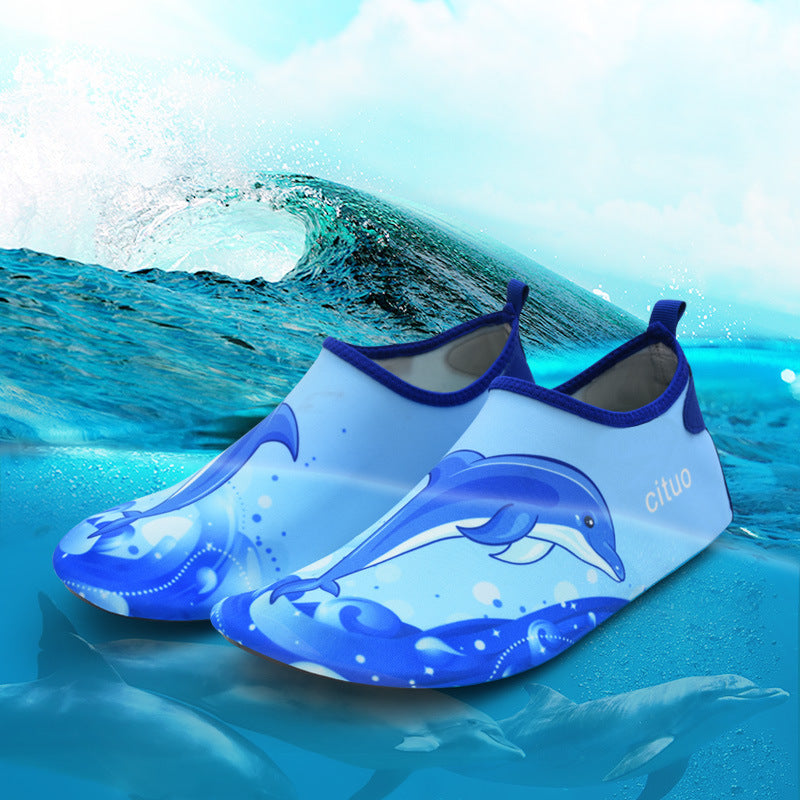 Dolphin shoes with non-slip soft soles for the beach and river