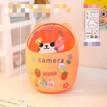 Mini bear desktop trash can