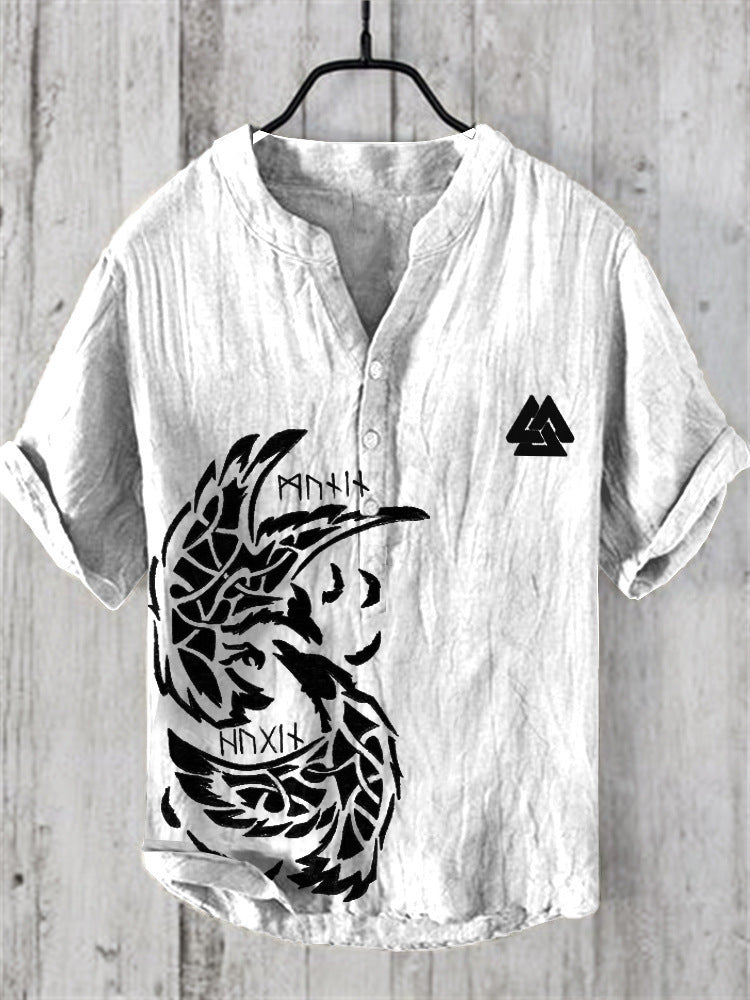 Men's Casual Printed Hawaiian Shirt