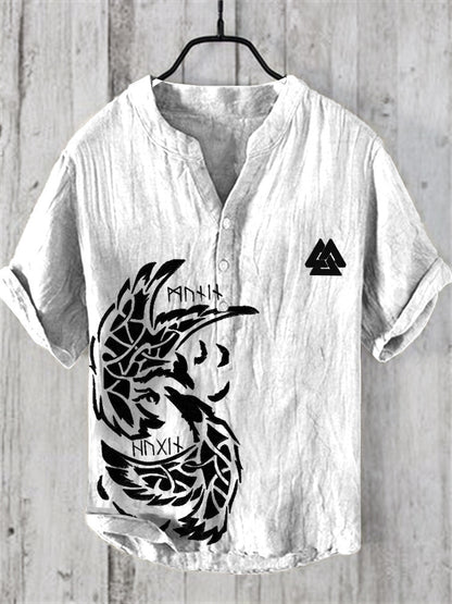 Men's Casual Printed Hawaiian Shirt