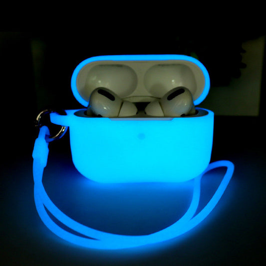 funda de silicona luminosa para auriculares inalámbricos bluetooth