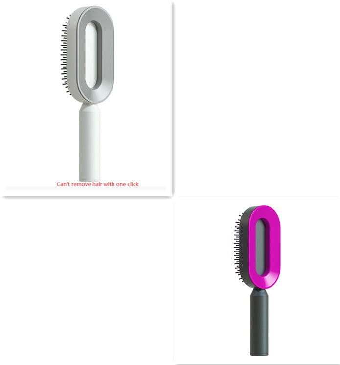 Self-cleaning hair care brush