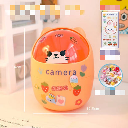 Mini bear desktop trash can