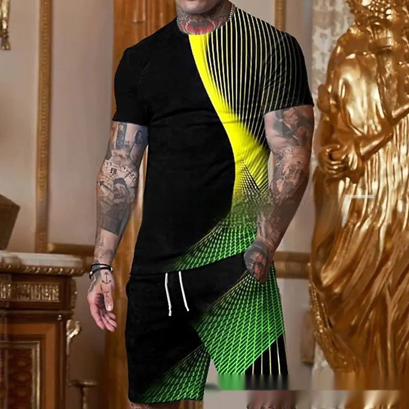 conjunto de 2piezas manga corta con estampado