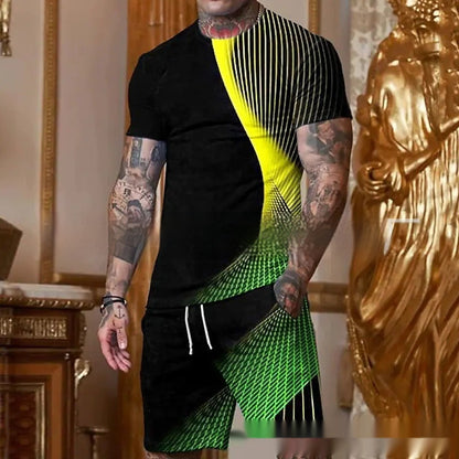 conjunto de 2piezas manga corta con estampado