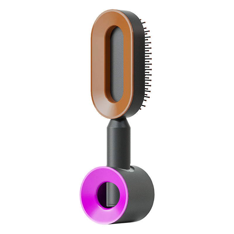 Self-cleaning hair care brush
