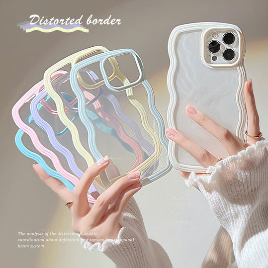 Funda para teléfono móvil con borde ondulado