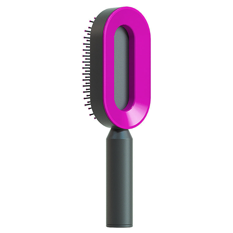 Self-cleaning hair care brush
