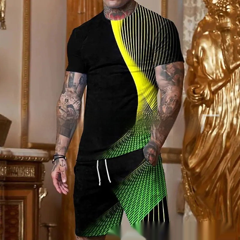 conjunto de 2piezas manga corta con estampado