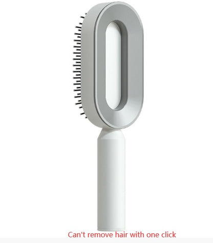 Self-cleaning hair care brush