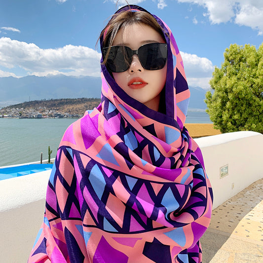 Bufanda tipo chal para mujer ideal para vacaciones verano