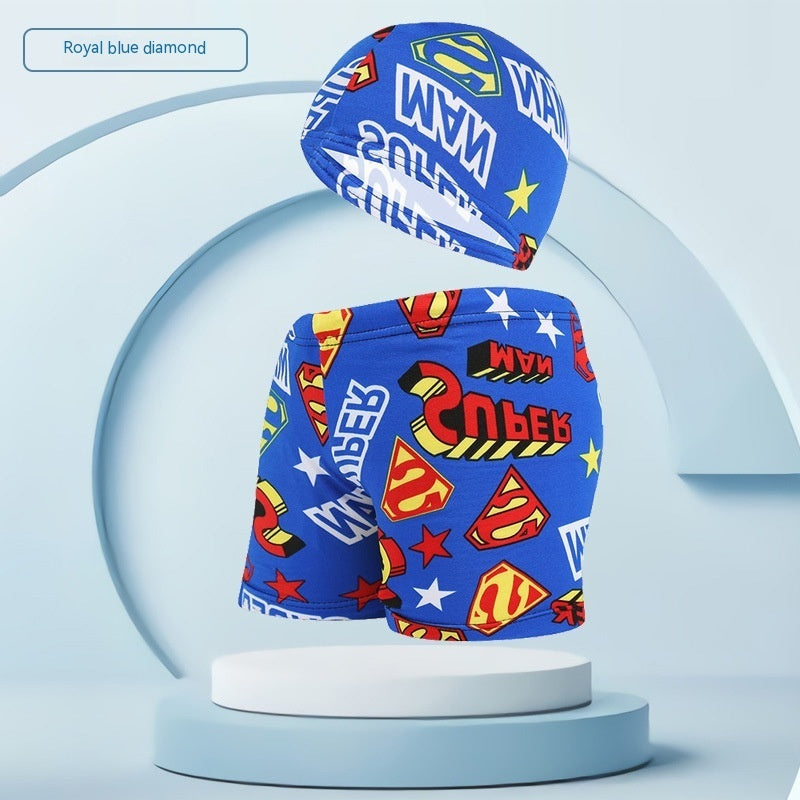 Children's swimsuit with swim cap, ideal for beach holidays