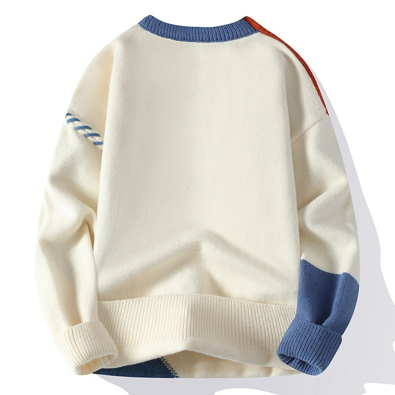 Men's Color Block Long Sleeve Sweater